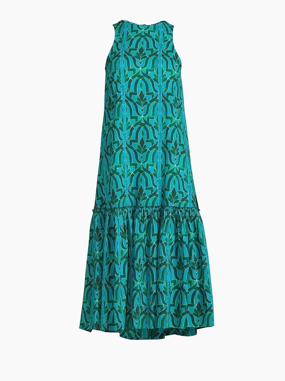 Ro’s Garden Leila Geometric Print Midi Dress, Size Medium